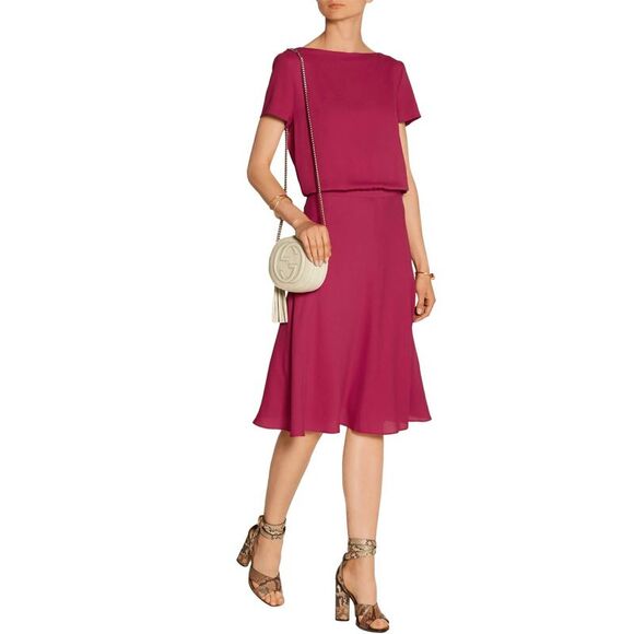 Gucci Dresses & Skirts - Gucci Womens Silk-Crepe Dress US 0 / UK 4 / IT 36 Petunia